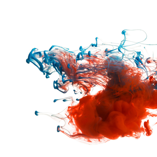 Red and blue ink - Foto, Imagen