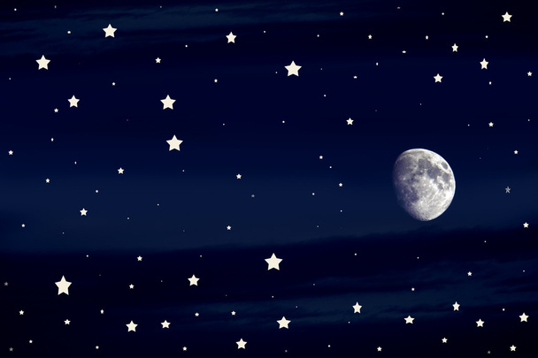 Mond und Sterne - Foto, Bild