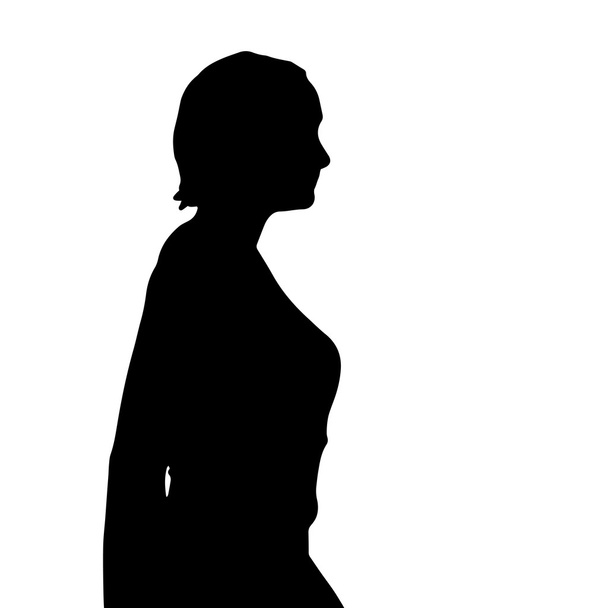 černá žena silueta - Vektor, obrázek