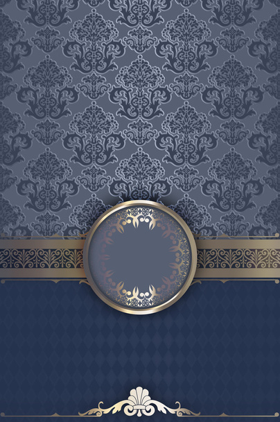 Decorative background with frame and ornament. - Foto, imagen