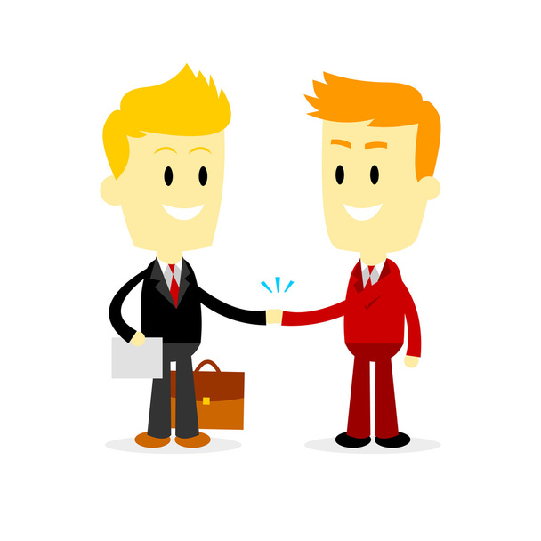Two Businessman making a deal - Διάνυσμα, εικόνα