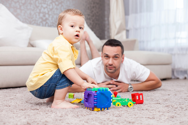 Attractive man is spending time with his child - Photo, Image