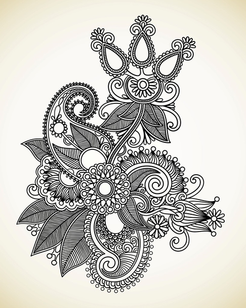 Ornate flower design - Vector, imagen