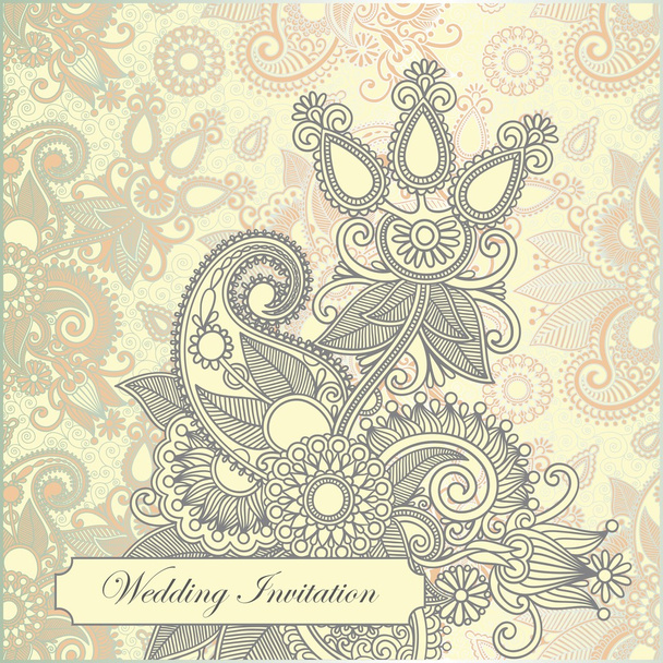 Ornate frame wedding invitation - Vector, Image