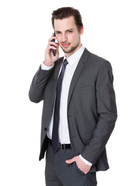 Young caucasian businessman in business suit - Fotó, kép