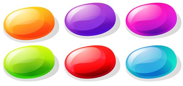 Желейные бобы разных цветов
 - Вектор,изображение