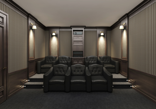 Interior de un cine en casa
 - Foto, Imagen