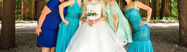 Bride with bridesmaids  - Photo, Image