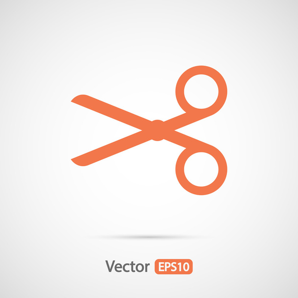 Scissors flat icon - Vector, Imagen