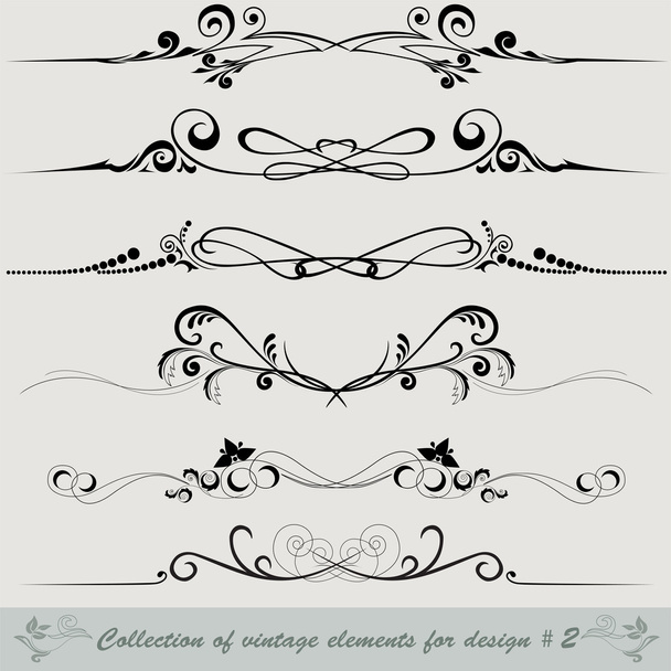 Collection of vintage elements 2 - Vector, Image