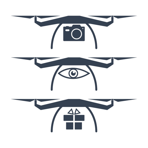 Drone vektorové ikony - Vektor, obrázek