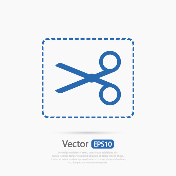 Scissors flat icon - Vetor, Imagem