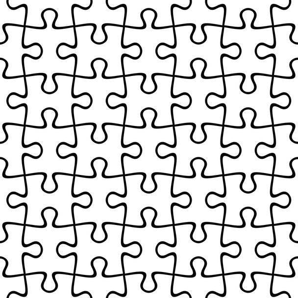 Jigsaw rompecabezas fondo sin costuras. Ilustración vectorial
. - Vector, imagen