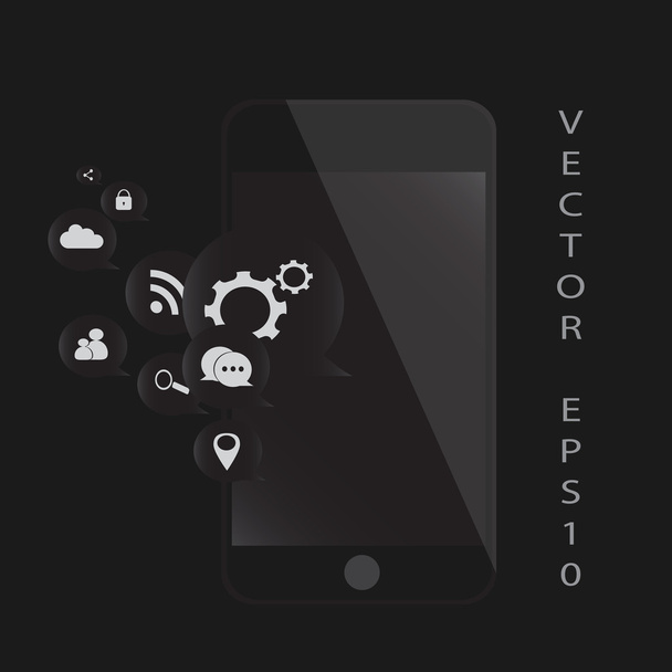 smartphone device - Vector, Image