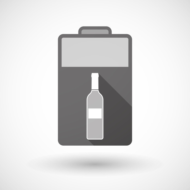 Icona batteria isolata con bottiglia di vino
 - Vettoriali, immagini