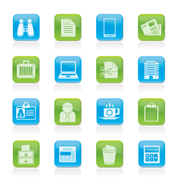 Business and office elements icons - Vector, Image
