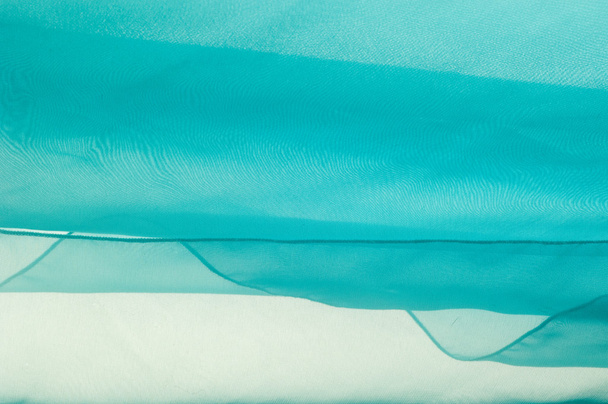 Blue transparent fabric  texture - Photo, Image