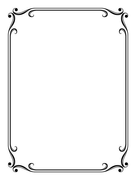 Simple ornamental decorative frame - Vector, afbeelding