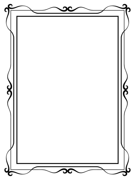 Simple ornamental decorative frame - Vetor, Imagem