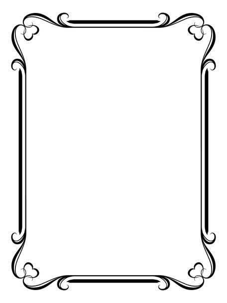 Caligrafía marco decorativo ornamental con corazón
 - Vector, imagen