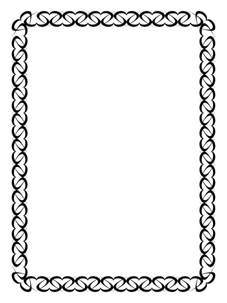 Calligraphy ornamental decorative frame with heart - Vetor, Imagem