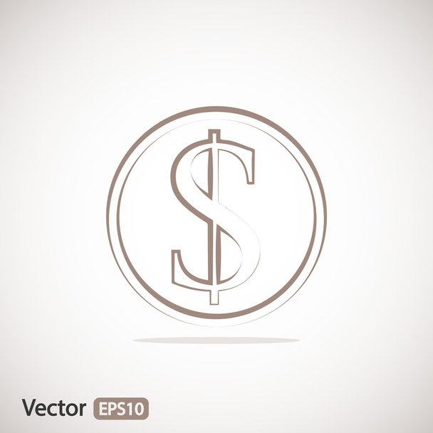 Money icon, Flat design style - Wektor, obraz