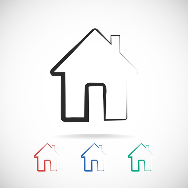 Flat House icon. - Vector, Image