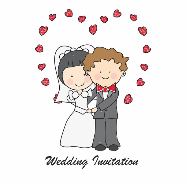 Wedding invitation - Вектор,изображение