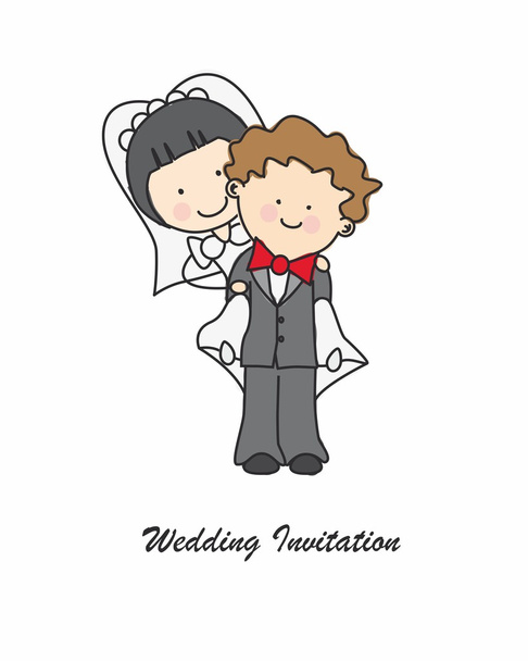 Wedding invitation card - Вектор,изображение