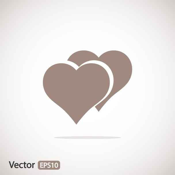 Hearts icon, flat design - Vektör, Görsel