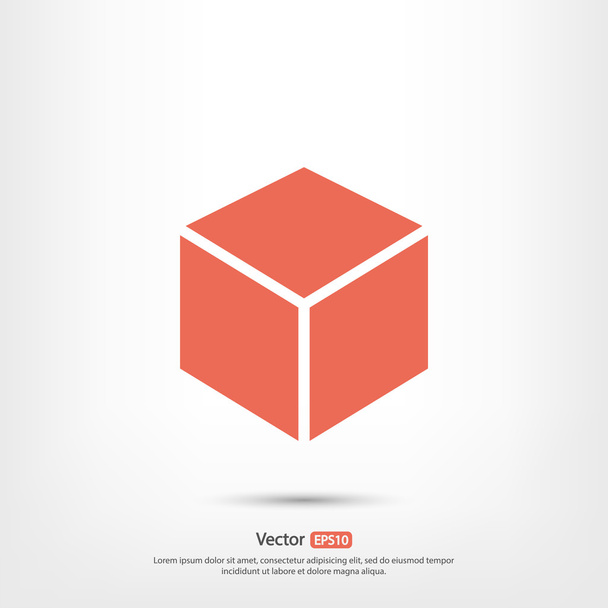 3d cube logo design icon - Vektori, kuva