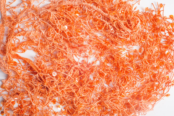 texture tissu orange. Tissu retiré des lumières du studio
 - Photo, image