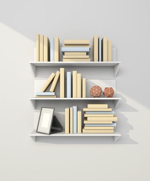 Modern bookshelf. - Foto, Bild