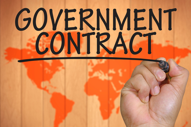 hand writing government contract - Photo, Image