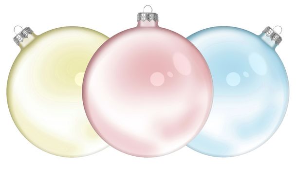 drie kleur Kerstmis transparante bal - Foto, afbeelding
