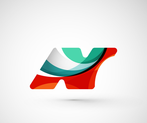Абстрактный геометрический логотип компании с буквой N
 - Вектор,изображение