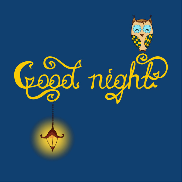 Good night lettering - Vector, Image