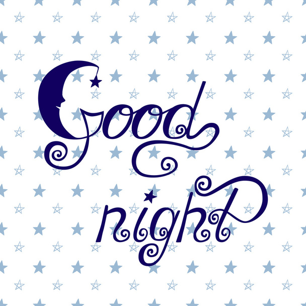 Good night lettering - Вектор,изображение
