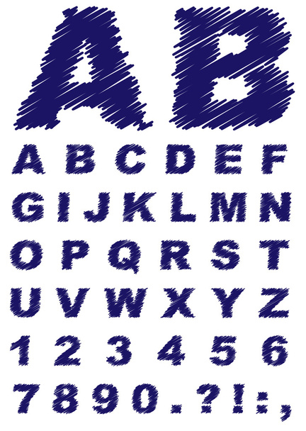 Font - Scribble - Вектор,изображение