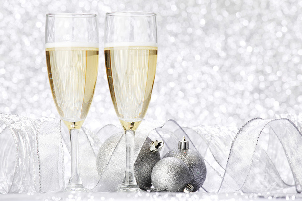 Champagne and decoration - Foto, imagen