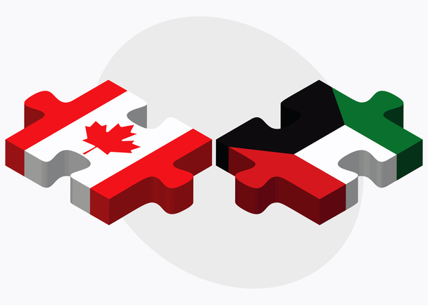 Kanada a Kuvajtu příznaky - Vektor, obrázek