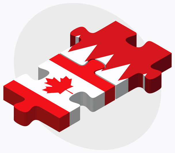 Kanada i flagi Bahrajnu - Wektor, obraz