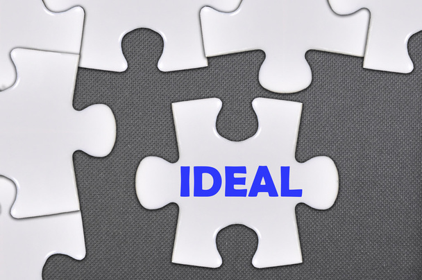 jigsaw puzzle written word ideal - Φωτογραφία, εικόνα