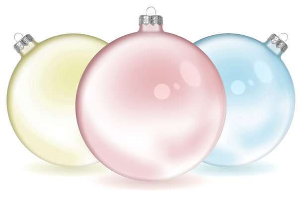 Palla trasparente di Natale a tre colori
 - Foto, immagini