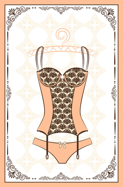 Vintage underclothing - Vector, Image