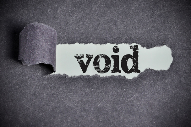 void word under torn black sugar paper  - Photo, Image