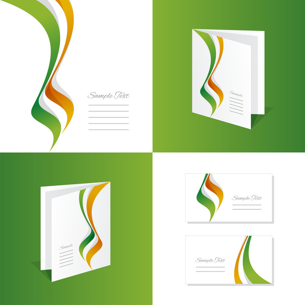 Abstract Ireland brochure leaflet folder cover business card - Vector, Image