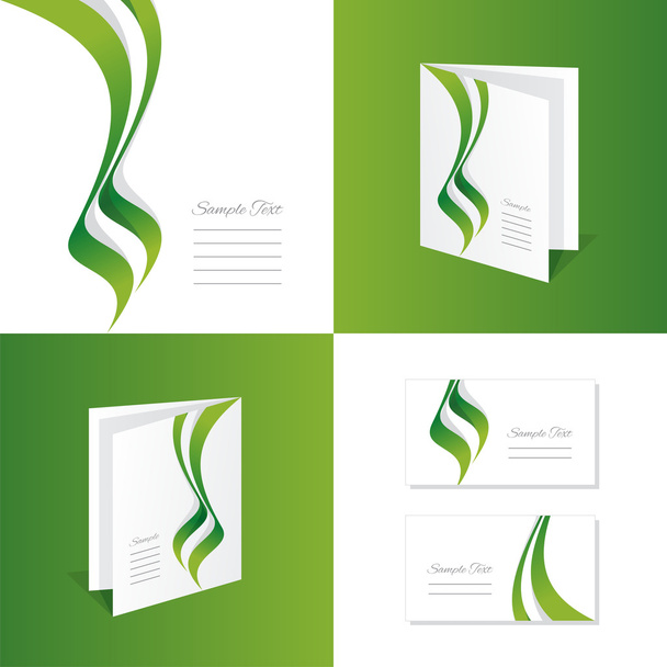 Abstract Nigeria brochure leaflet folder cover business card - Vector, Image
