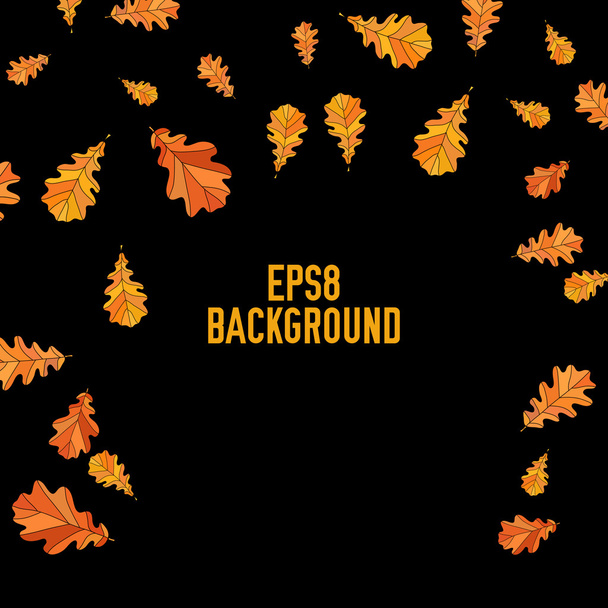 抽象的なベクトル落書き秋葉背景 - ベクター画像