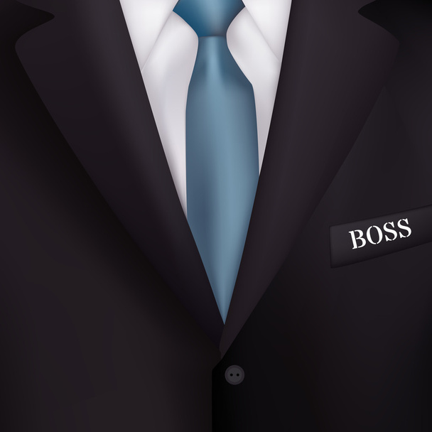 mannen pak met een blauwe stropdas-stijl realisme achtergronden voor de kaarten van de gift, relatiegeschenken - Vector, afbeelding